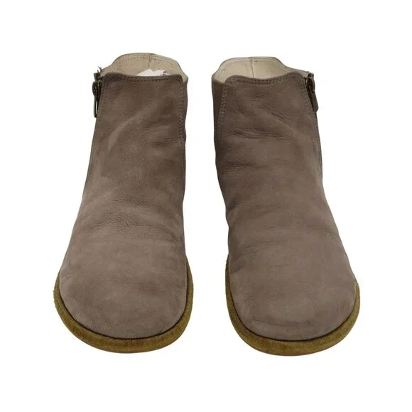 ANYA'S SHOP Women's Rosa Zipper Boots in Taupe Nubuck Size 40 Barefoot Booties - Picture 4 of 8